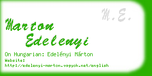 marton edelenyi business card