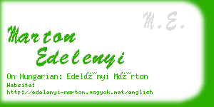 marton edelenyi business card